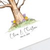 Personalized Fingerprint Tree Wedding Guest Book